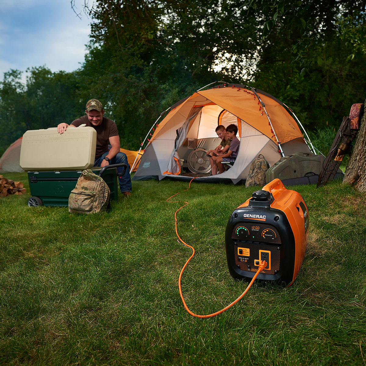 Generac Inverter Generators are perfect for a Quiet Campsite!